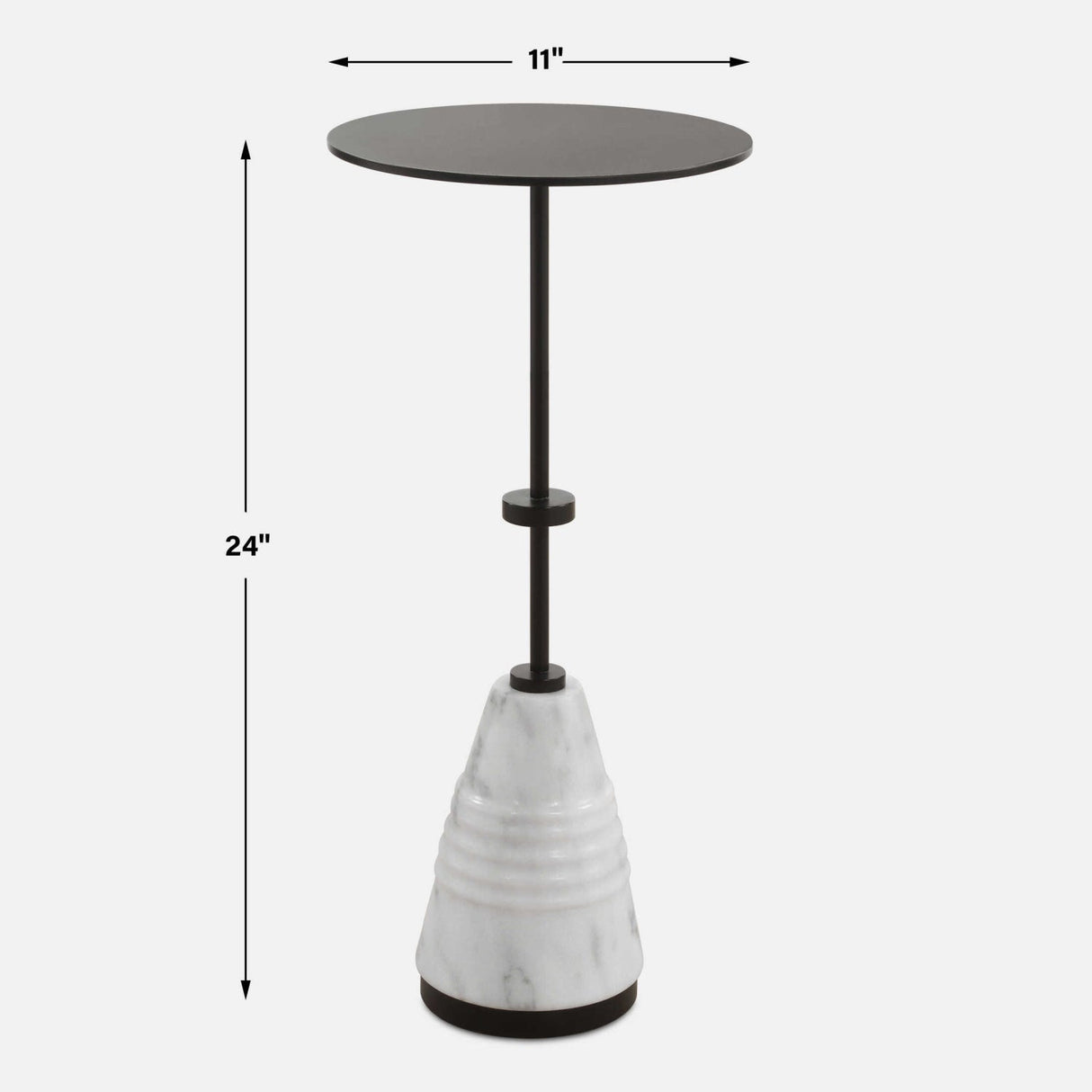 Modern European furniture - Black Metal Round Drink Table - www.oroa.com