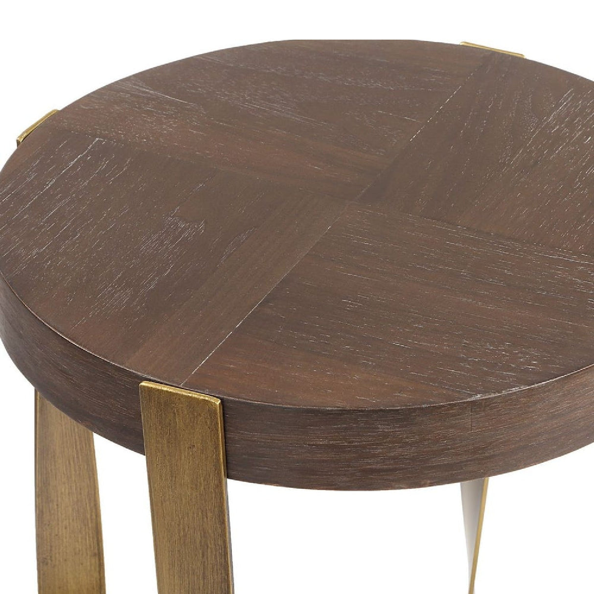 Twisted Brass Frame Accent Table by Uttermost Drew, alternate view 5