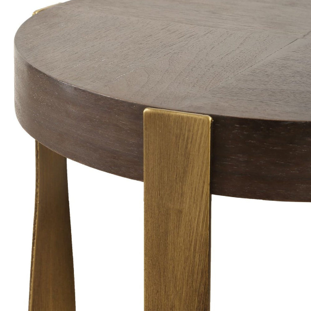 Twisted Brass Frame Accent Table by Uttermost Drew, alternate view 6