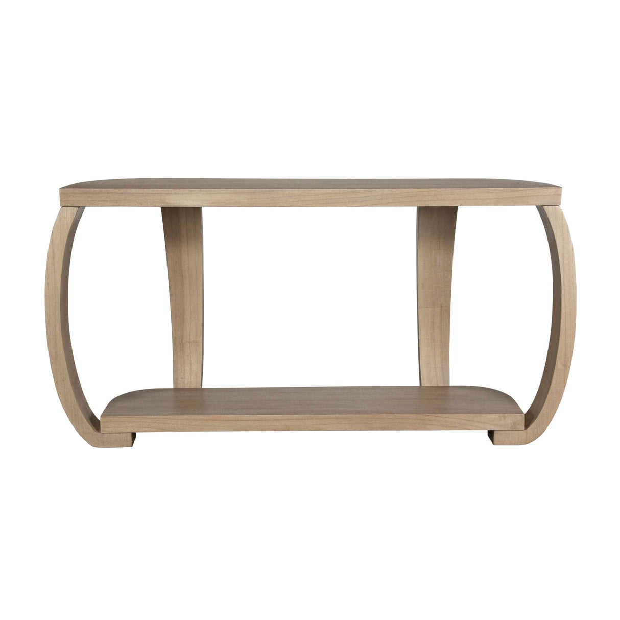 Modern European furniture - Mindi Wood Curved Console Table - www.oroa.com
