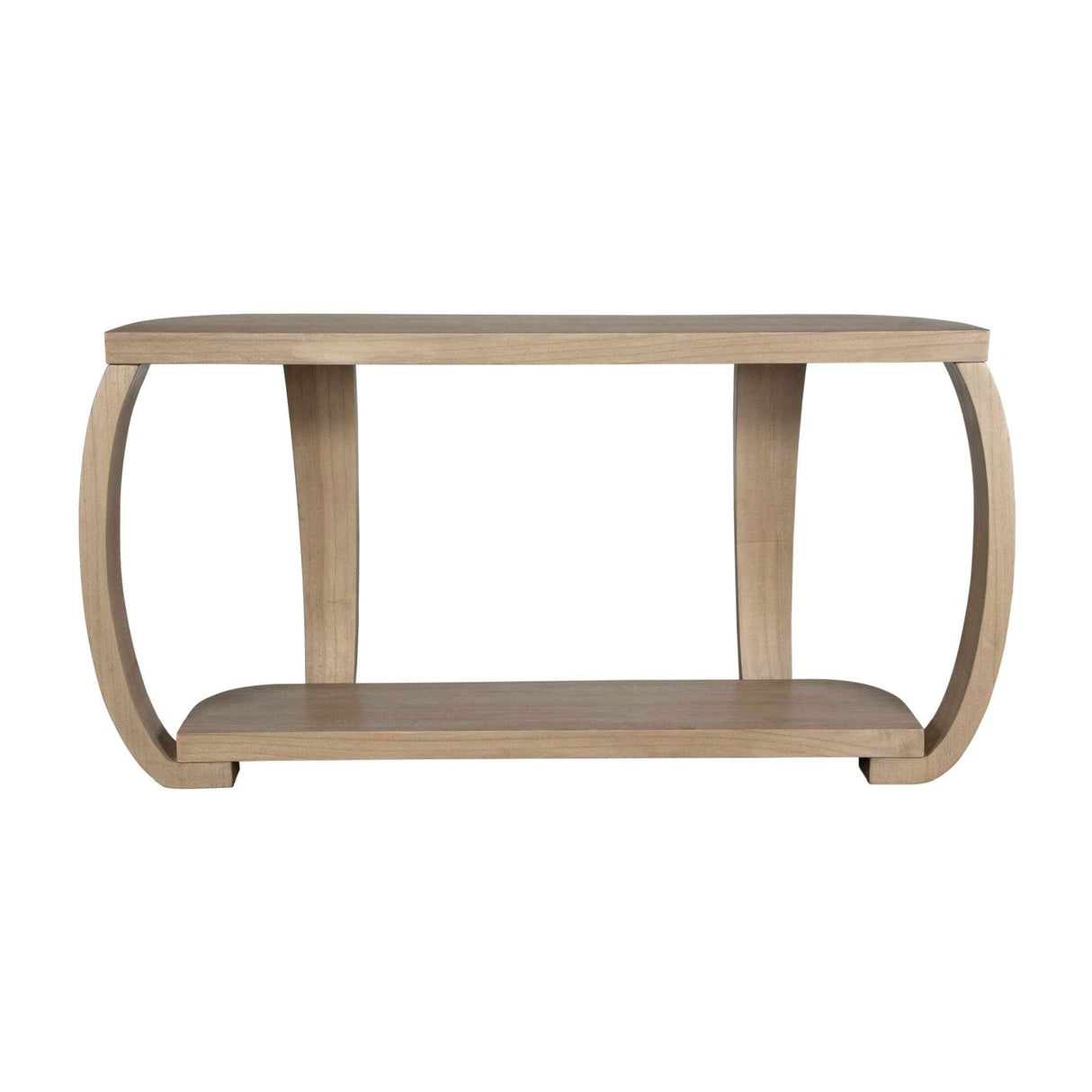 Modern European furniture - Mindi Wood Curved Console Table - www.oroa.com