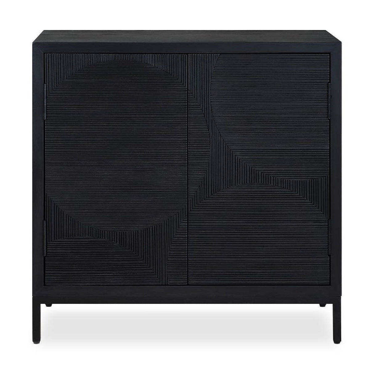 Black Circle Patterned 2-Door Cabinet by Uttermost Beswick, alternate view 3