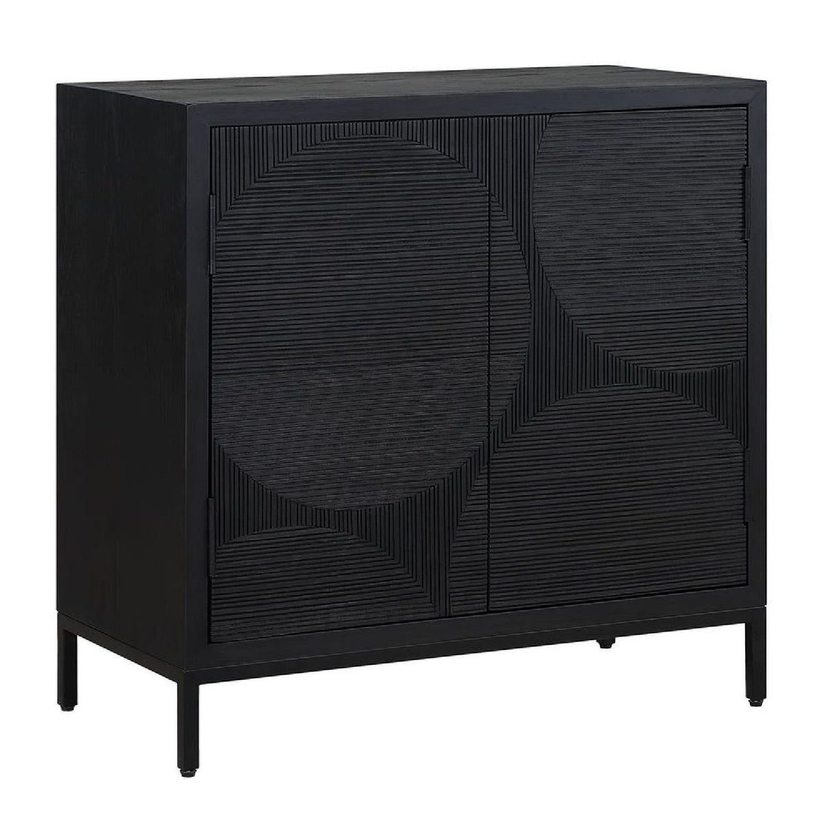Black Circle Patterned 2-Door Cabinet by Uttermost Beswick