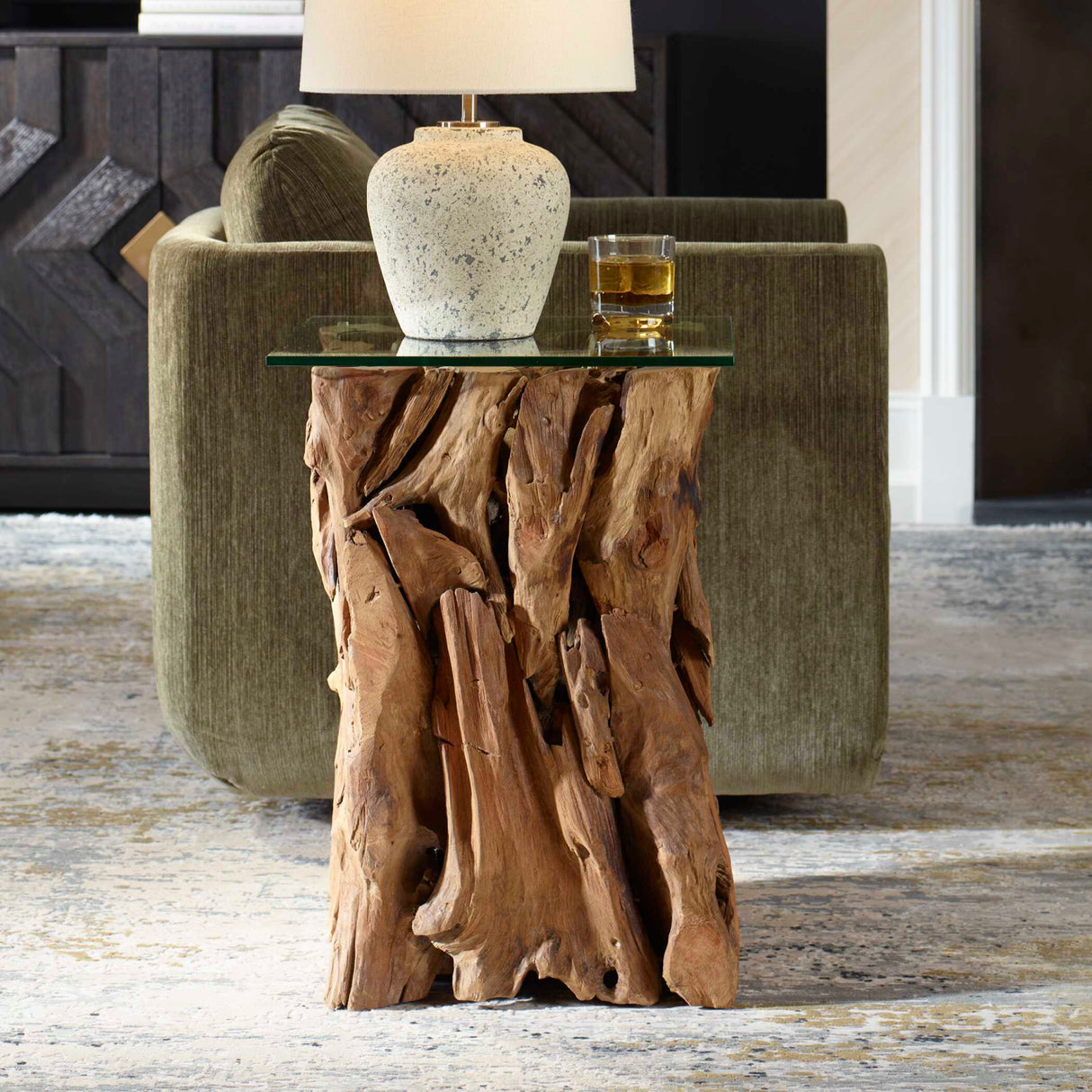Teak Wood End Table | Oroa.com