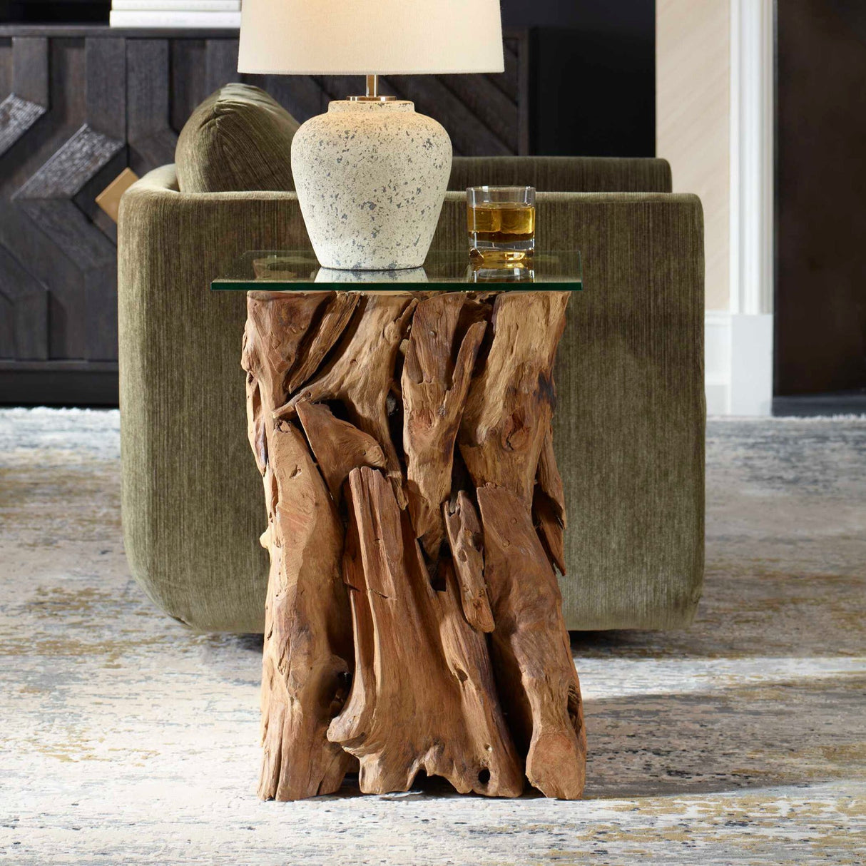 Modern European furniture - Teak Wood End Table - www.oroa.com