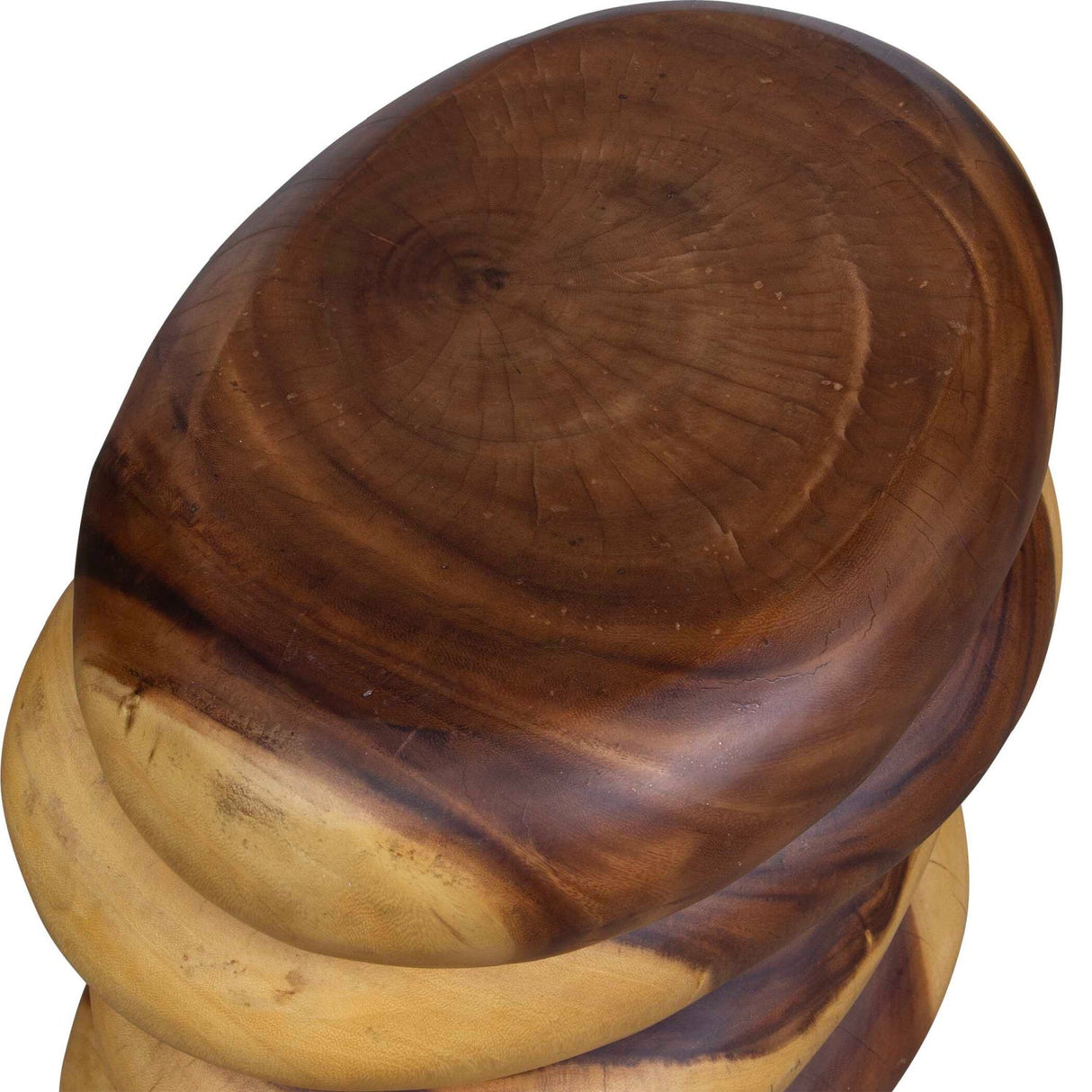 Modern European furniture - Stacked Suar Wood End Table - www.oroa.com