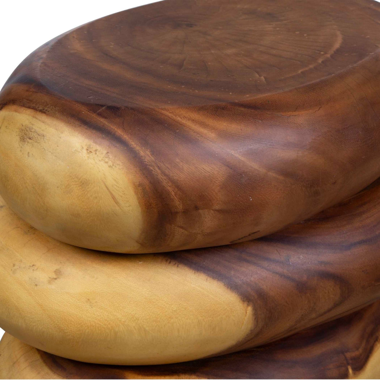 Modern European furniture - Stacked Suar Wood End Table - www.oroa.com