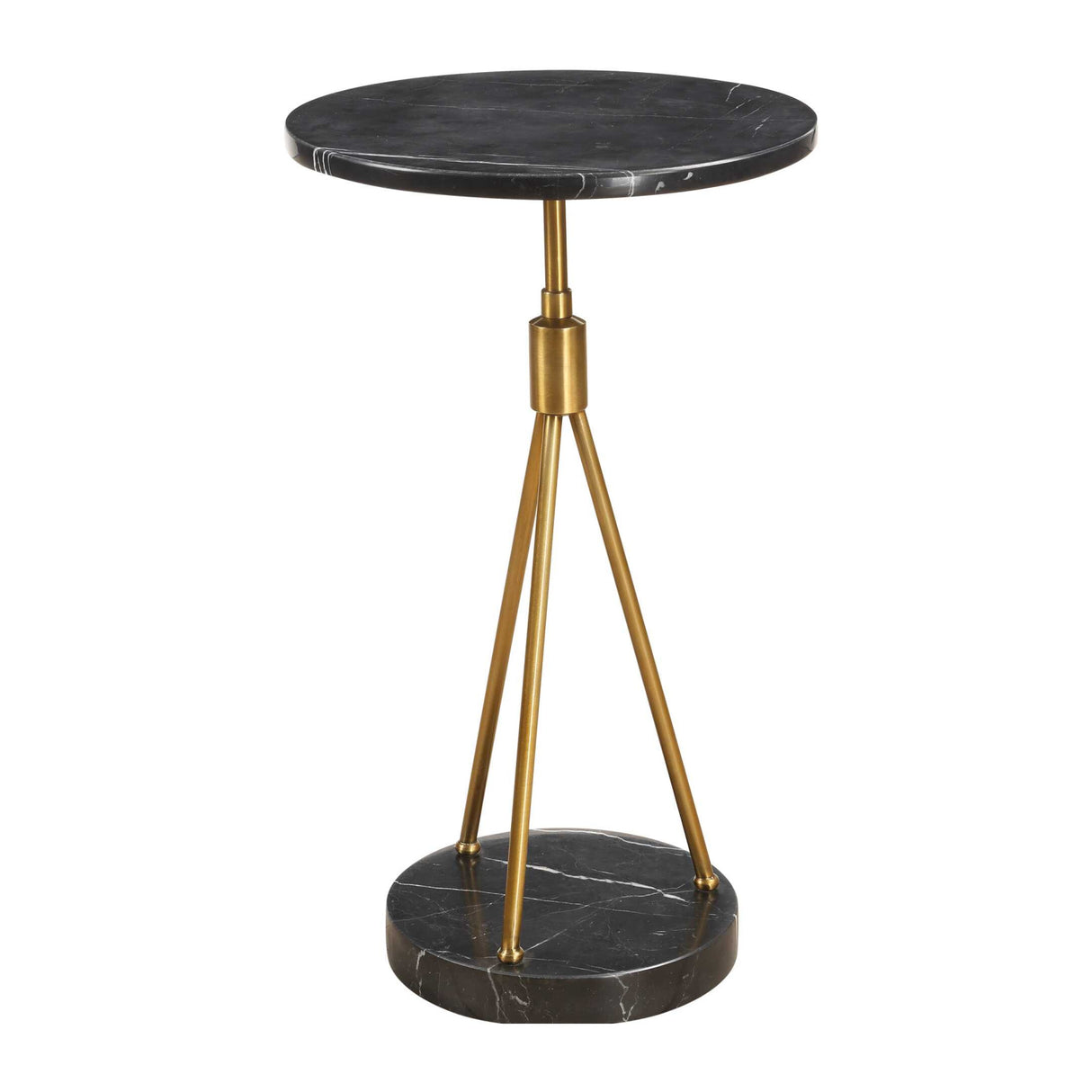 Modern European furniture - Black Marble Tripod Accent Table - www.oroa.com