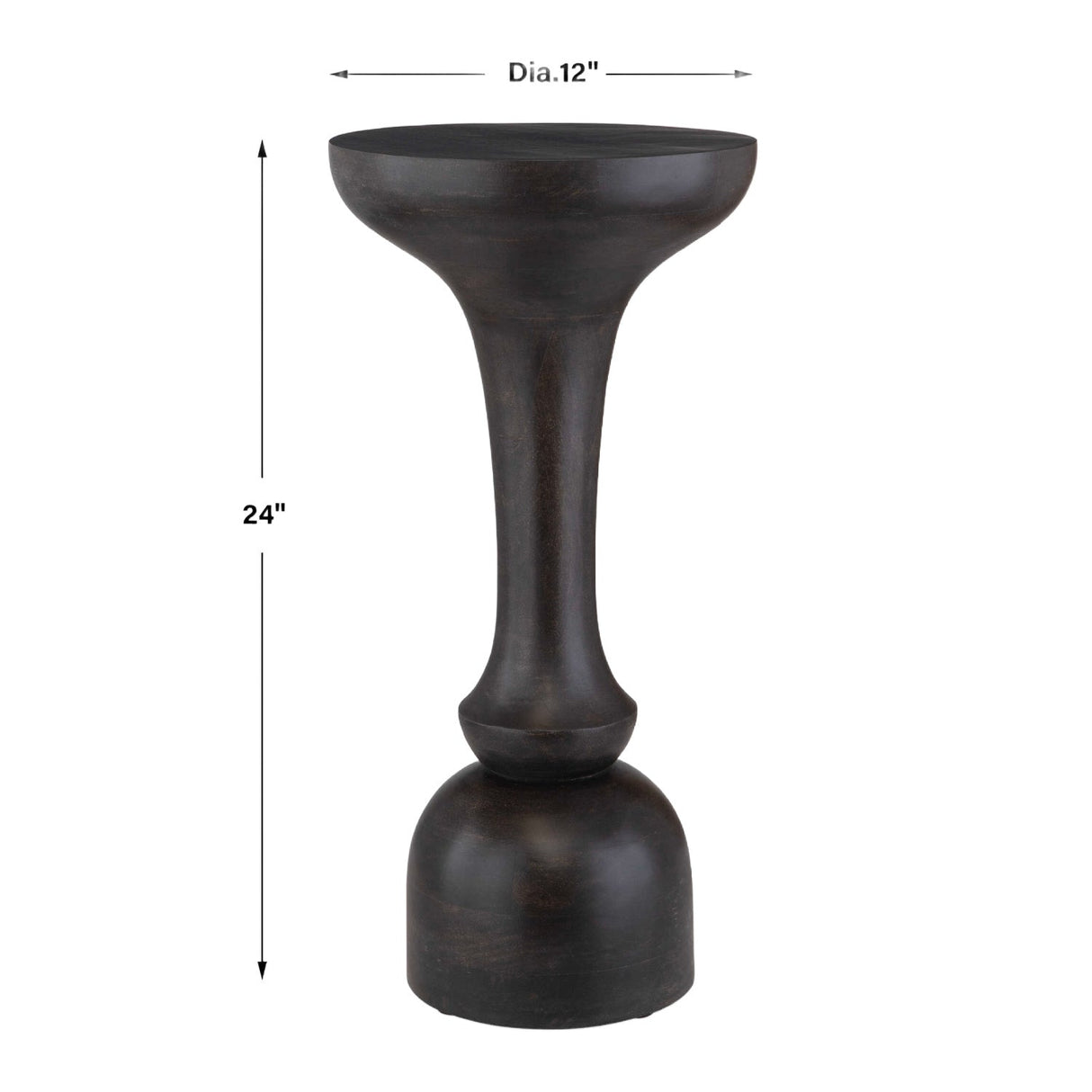 Modern European furniture - Black Mango Wood Accent Table - www.oroa.com