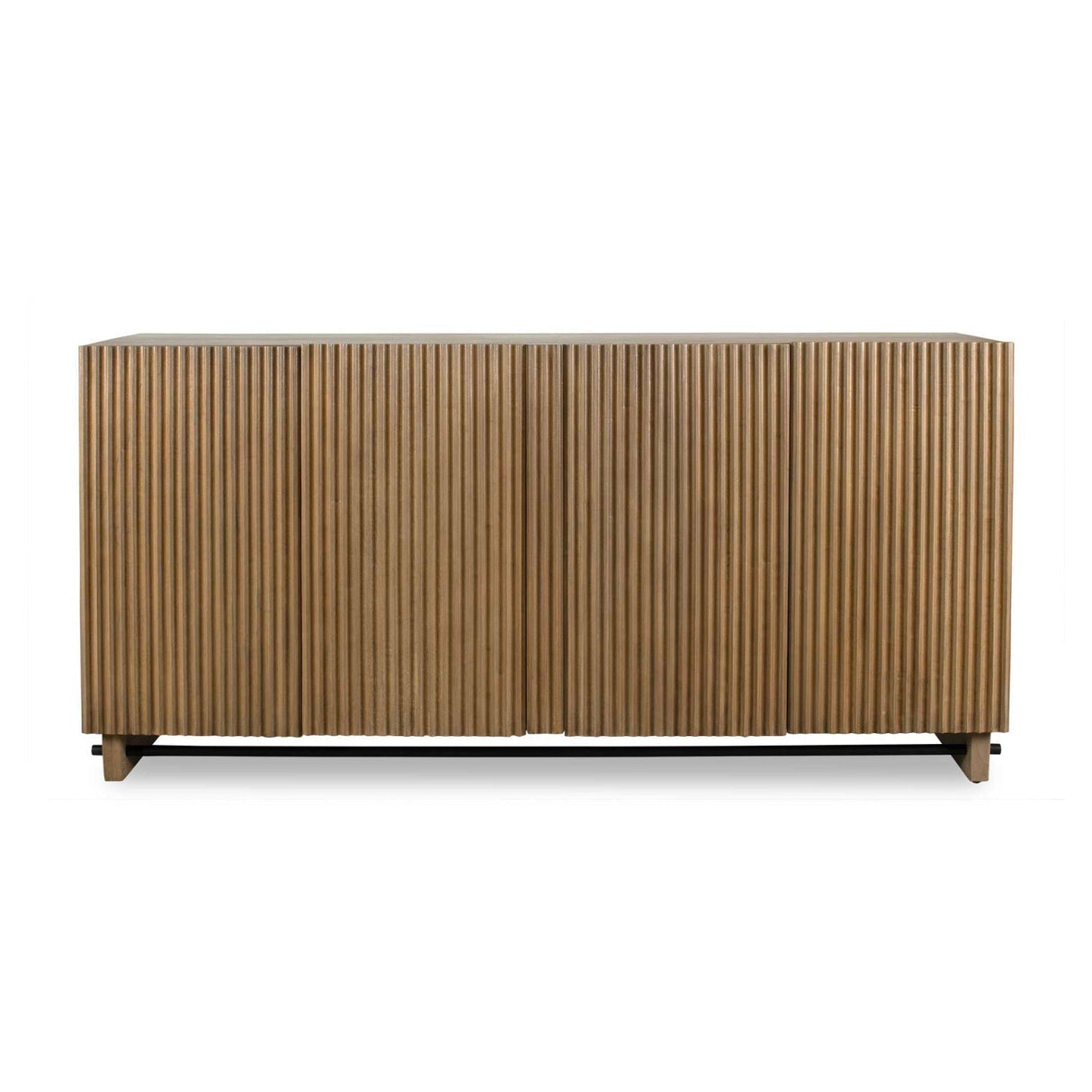 Fluted Wood 4-Door Cabinet by Uttermost Kellem