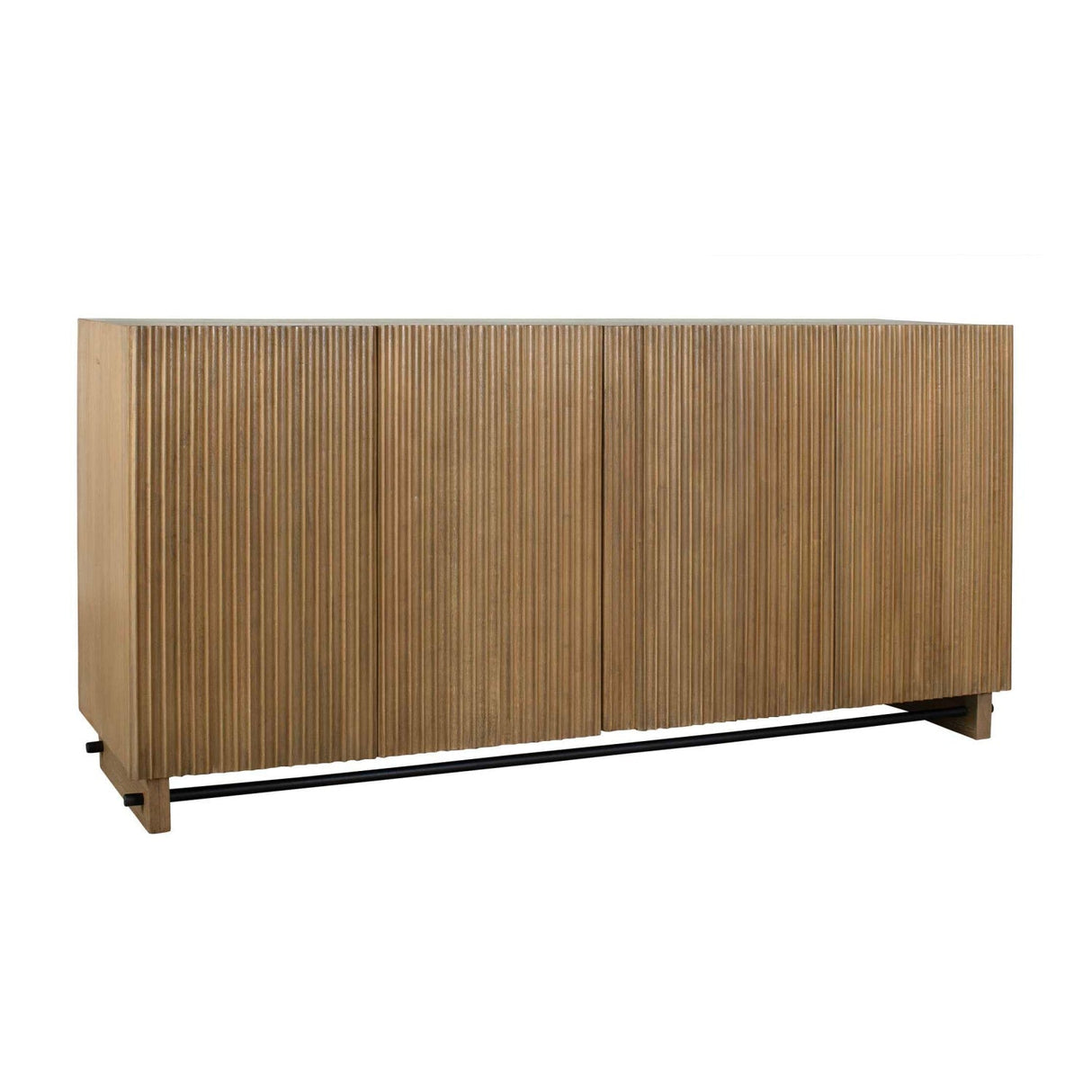 Fluted Wood 4-Door Cabinet by Uttermost Kellem, alternate view 3