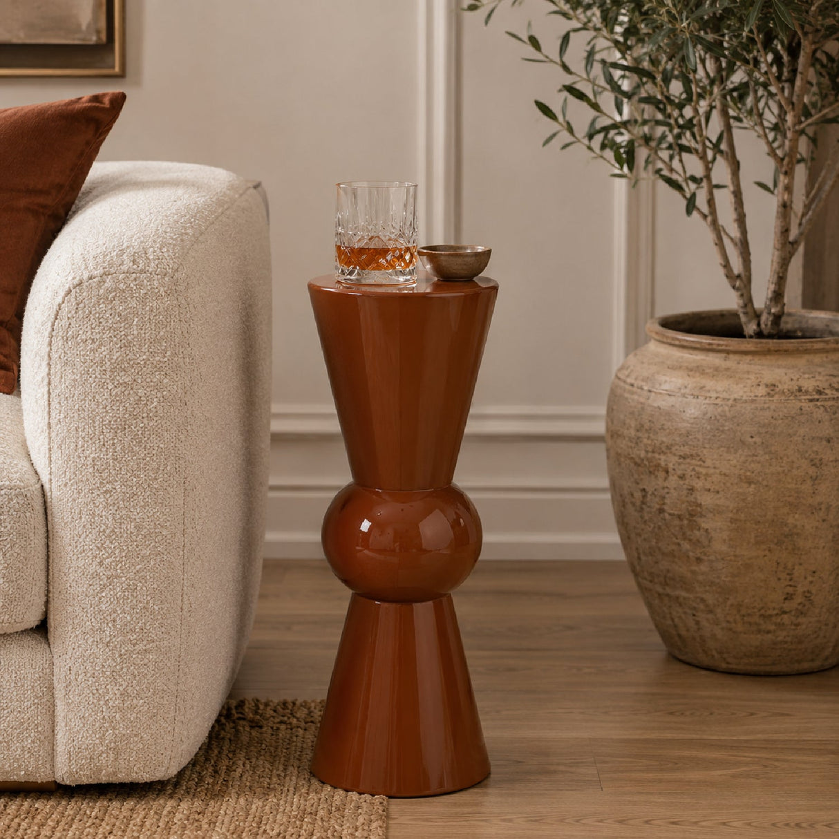 Modern European furniture - High-Gloss Red Drink Table - www.oroa.com