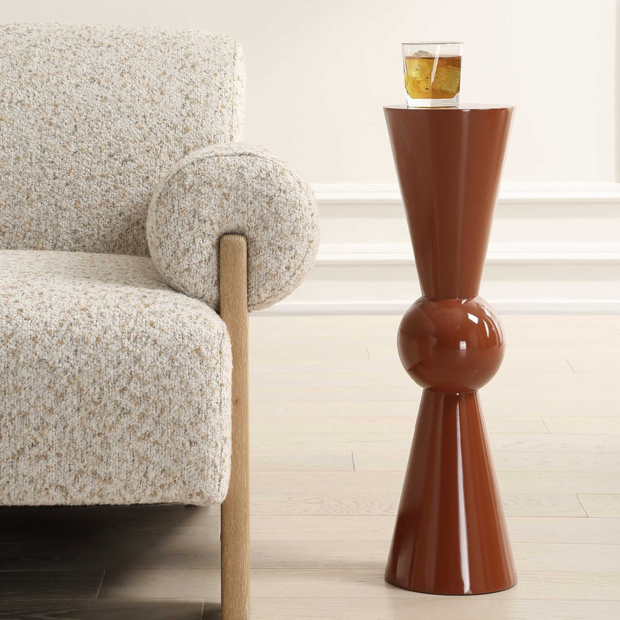 Modern European furniture - High-Gloss Red Drink Table - www.oroa.com