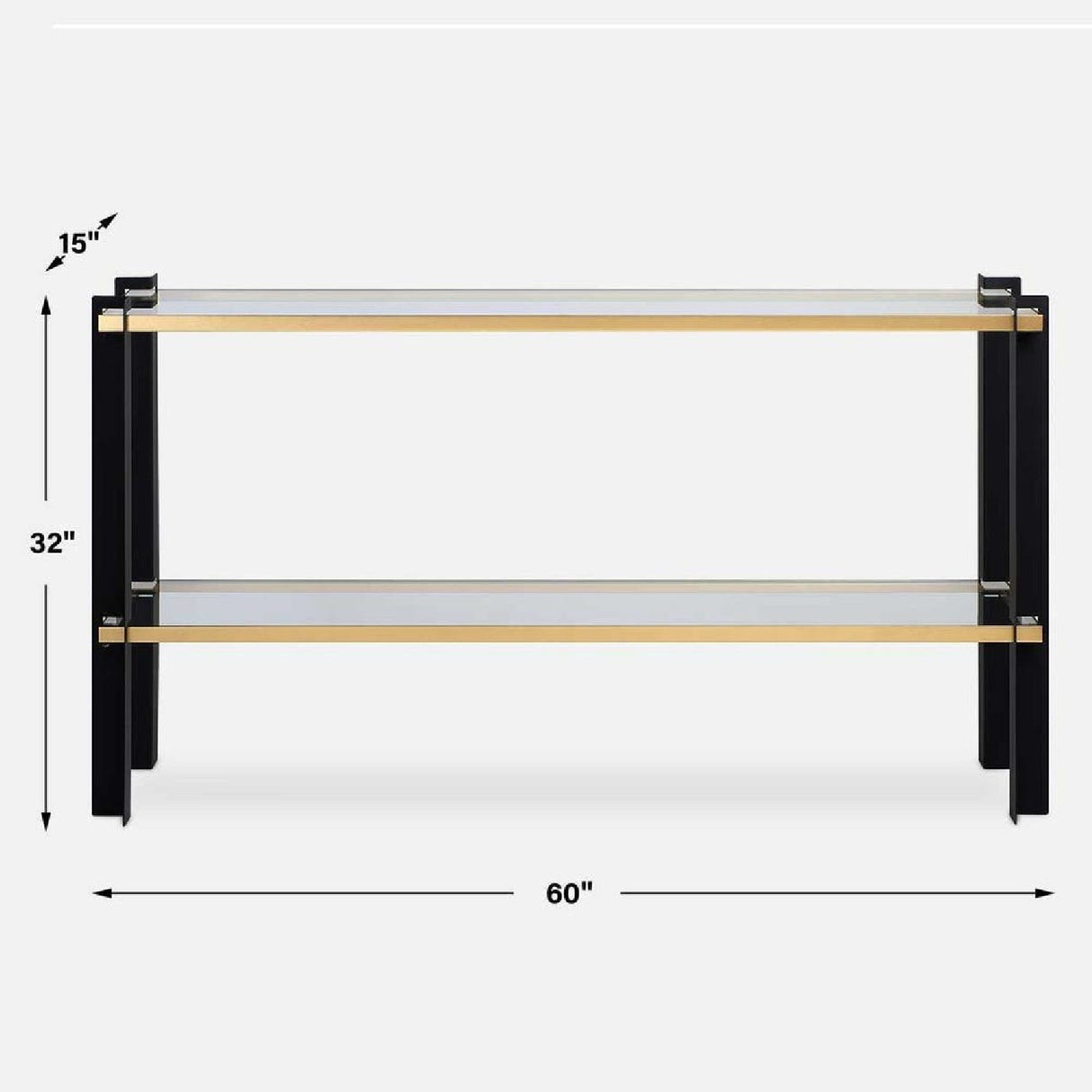 Modern European furniture - Iron Framed Glass Console Table - www.oroa.com
