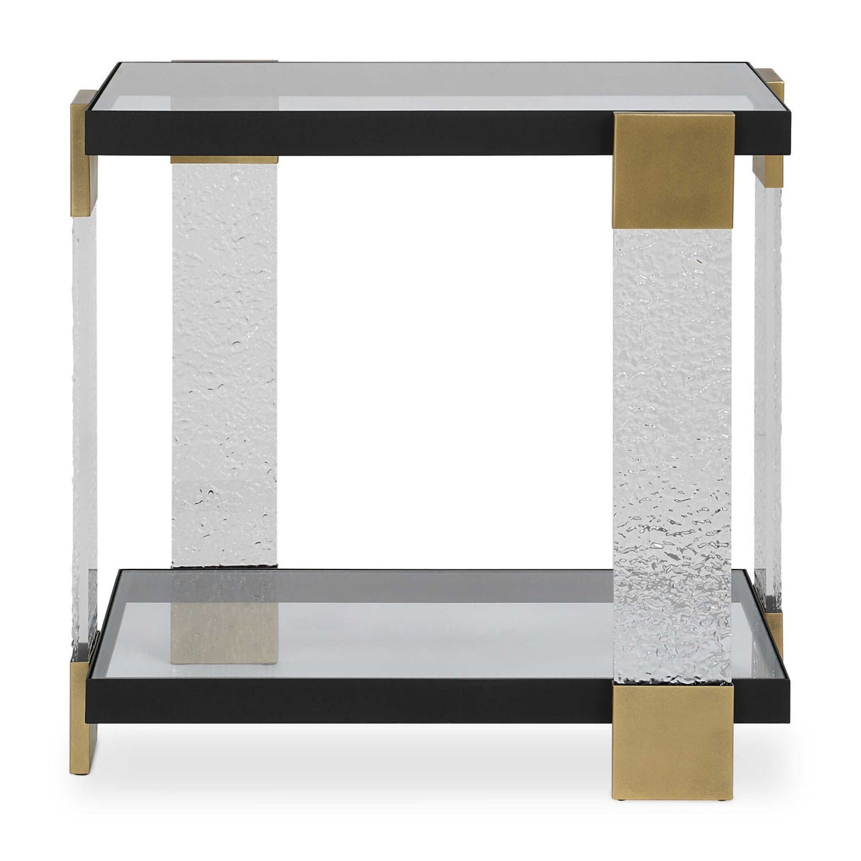 Modern European furniture - Tempered Glass Undershelf Side Table - www.oroa.com
