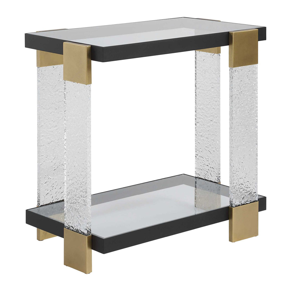 Modern European furniture - Tempered Glass Undershelf Side Table - www.oroa.com
