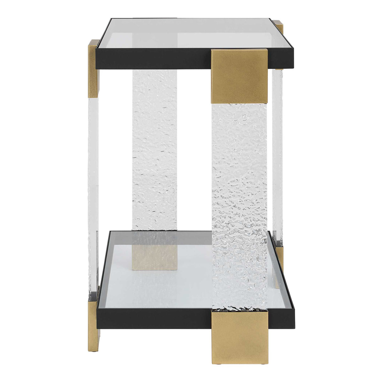 Tempered Glass Undershelf Side Table | Uttermost Bendena