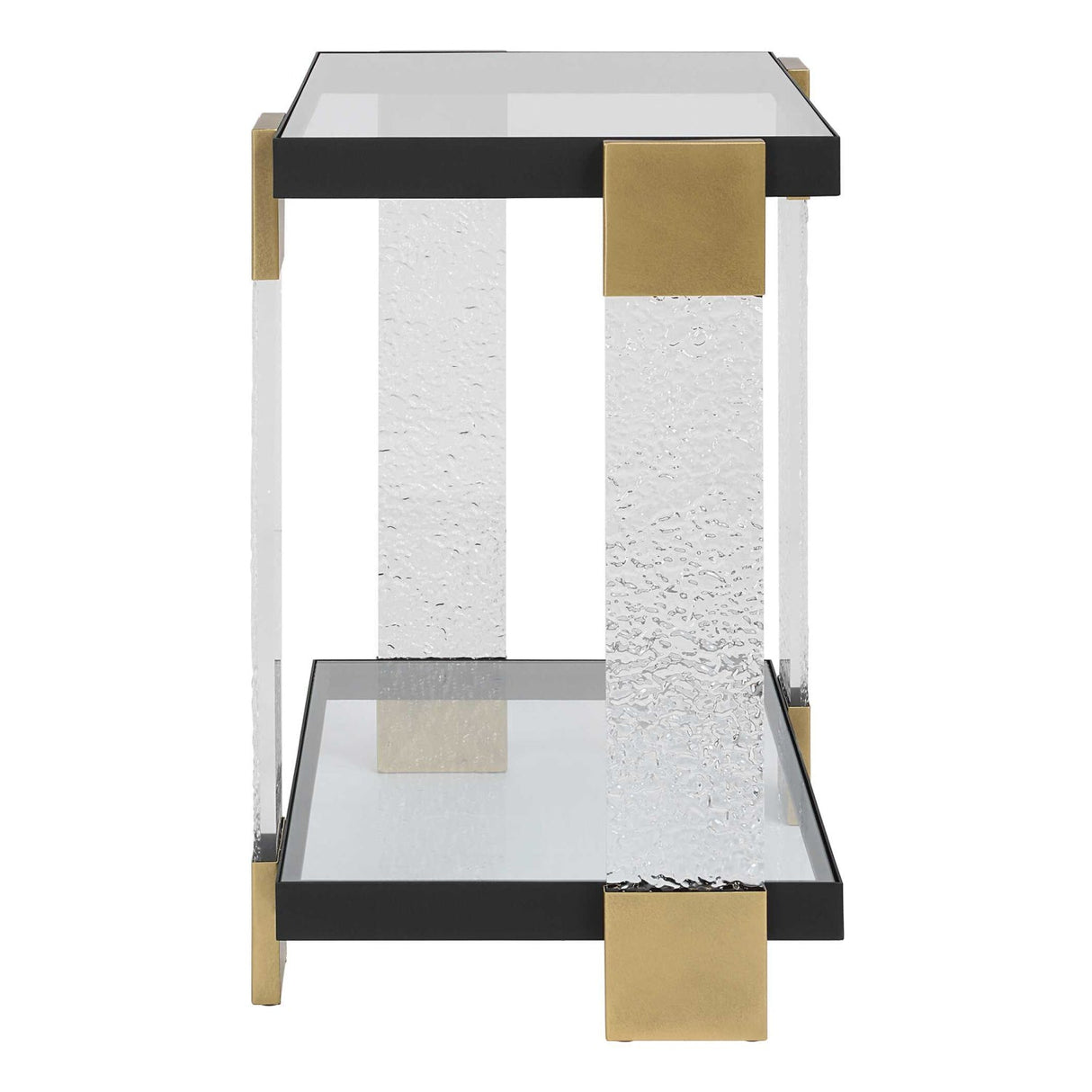 Modern European furniture - Tempered Glass Undershelf Side Table - www.oroa.com