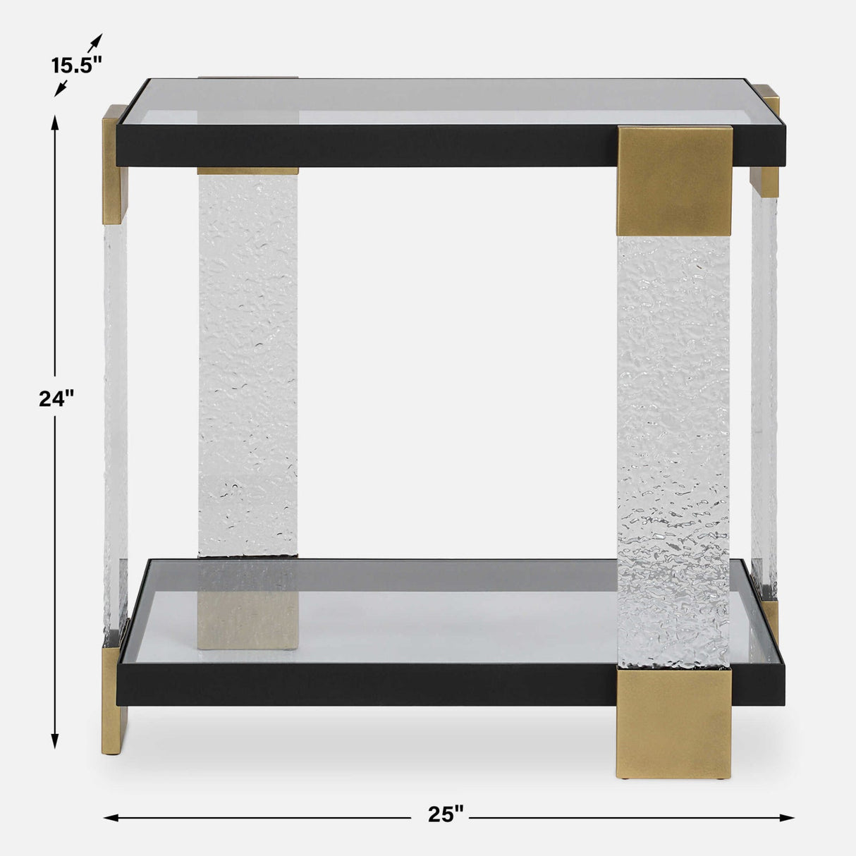 Modern European furniture - Tempered Glass Undershelf Side Table - www.oroa.com