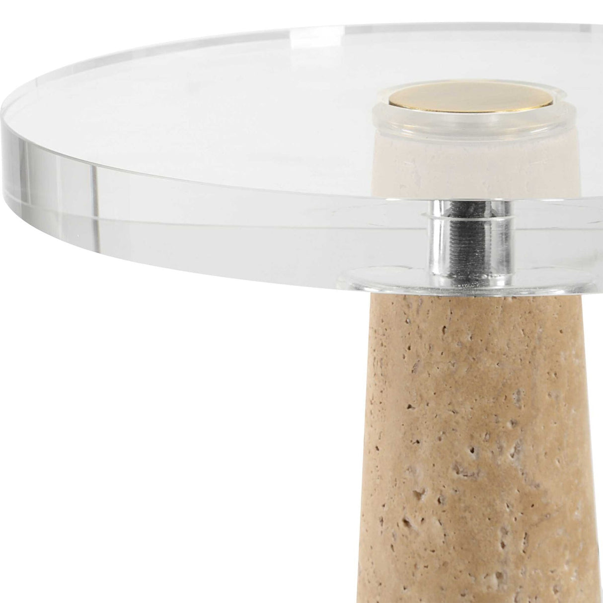 Conical Travertin Drink Table by Uttermost Niari, alternate view 3