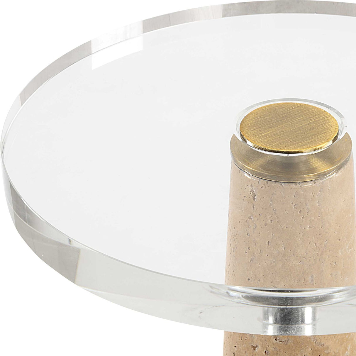 Conical Travertin Drink Table by Uttermost Niari, alternate view 4