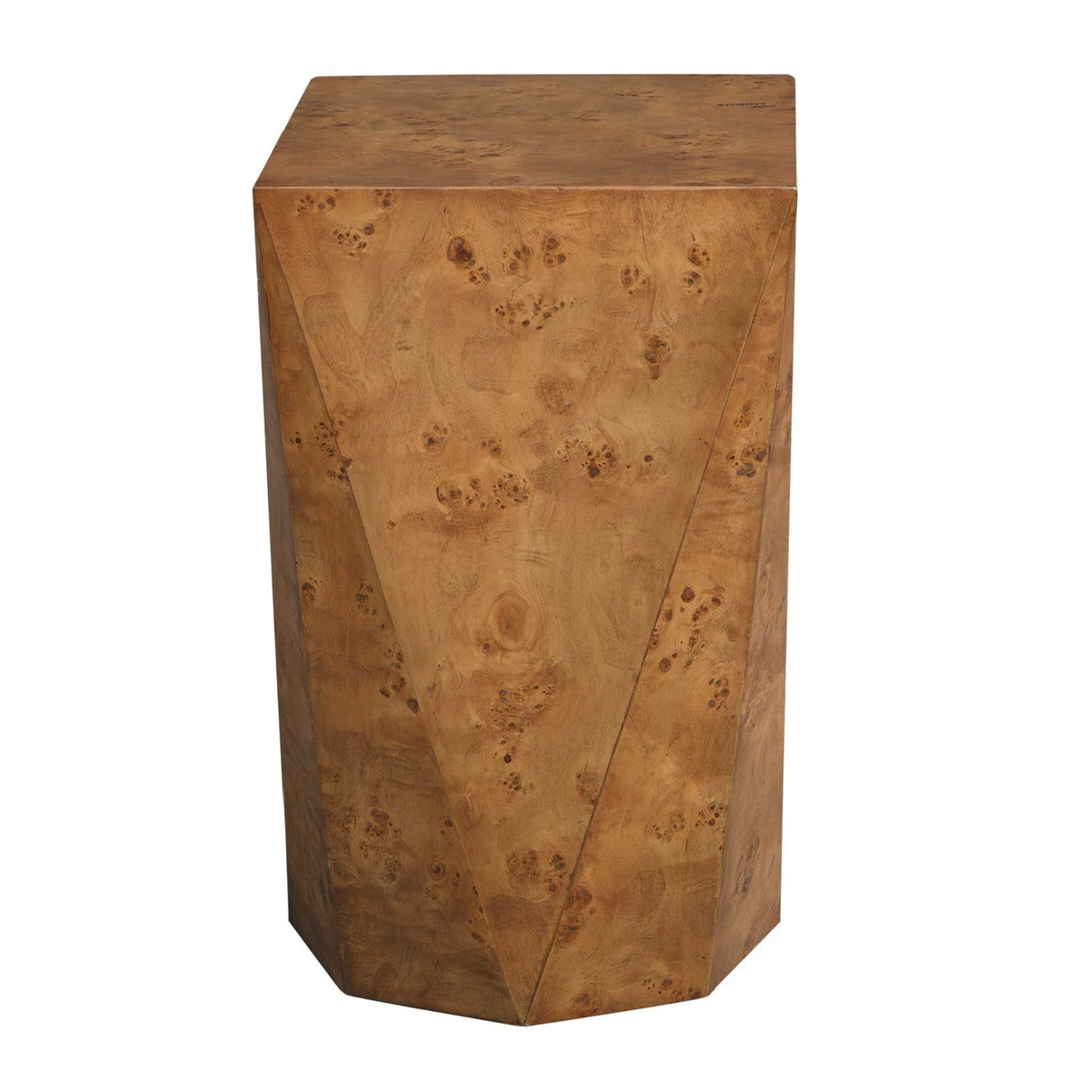 Modern European furniture - Faceted Poplar Burl Accent Table - www.oroa.com