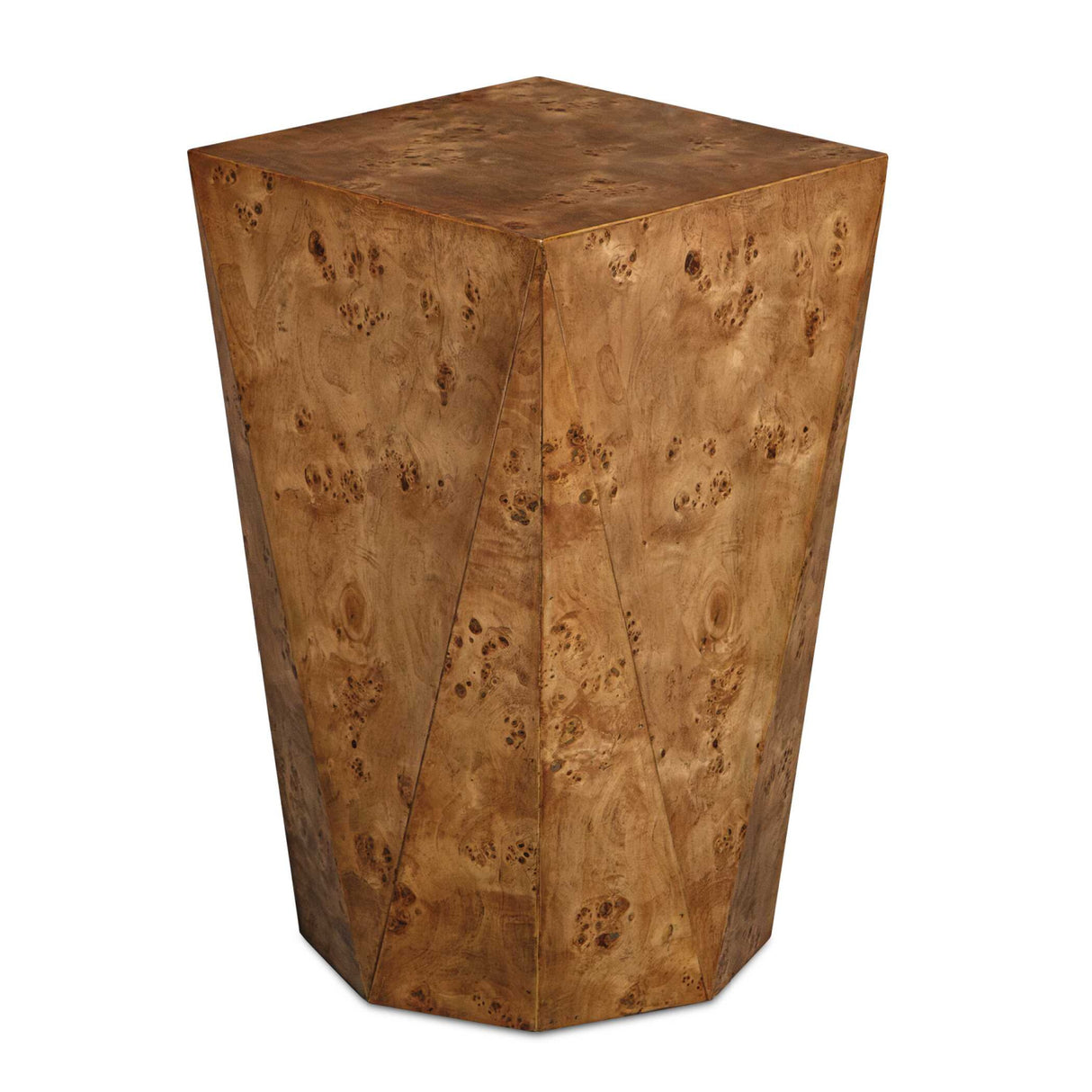 Modern European furniture - Faceted Poplar Burl Accent Table - www.oroa.com