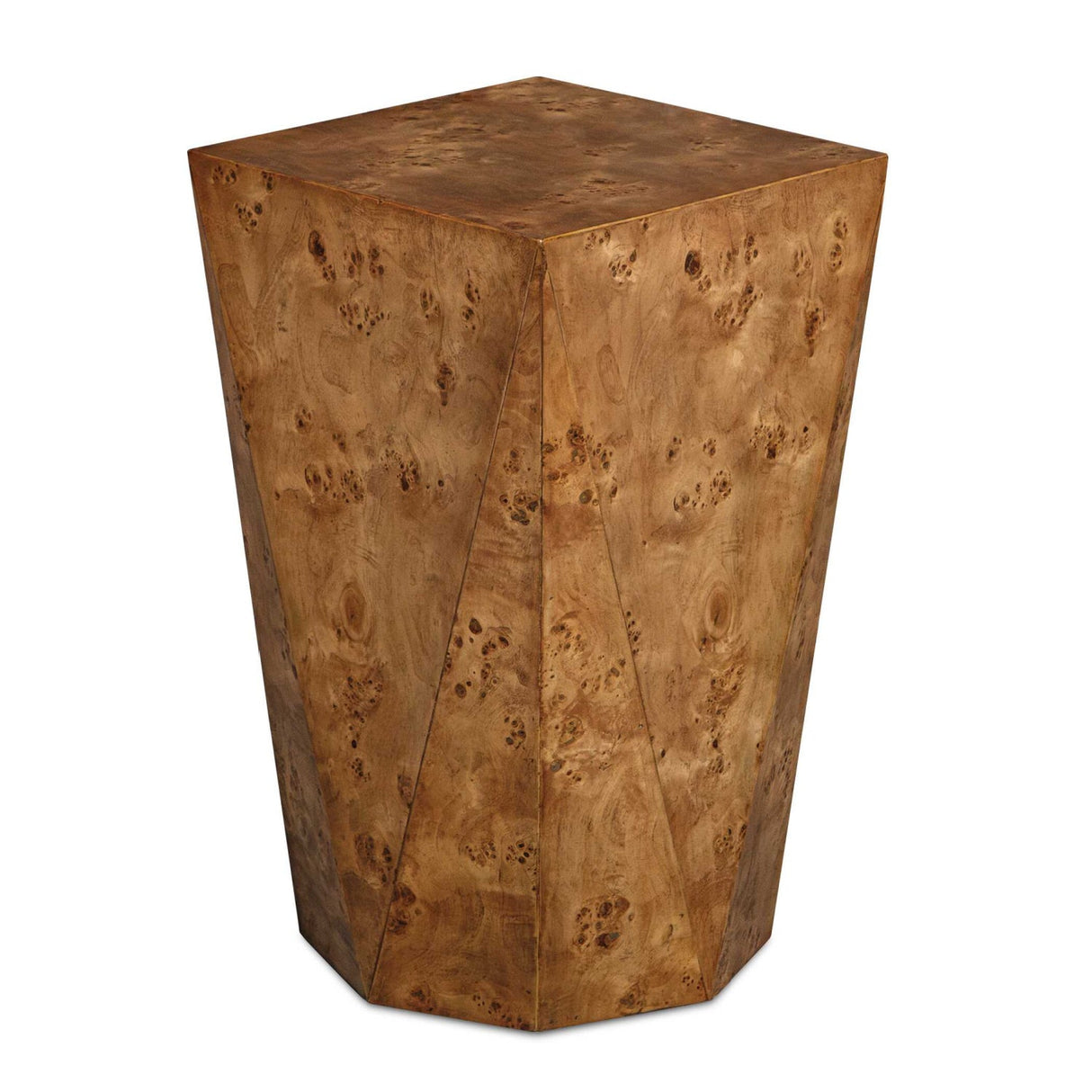 Modern European furniture - Faceted Poplar Burl Accent Table - www.oroa.com