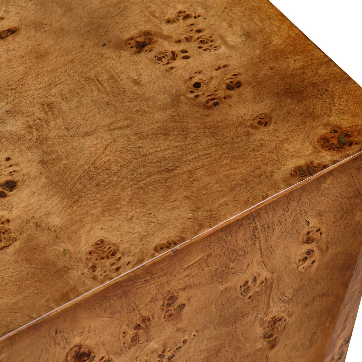 Modern European furniture - Faceted Poplar Burl Accent Table - www.oroa.com