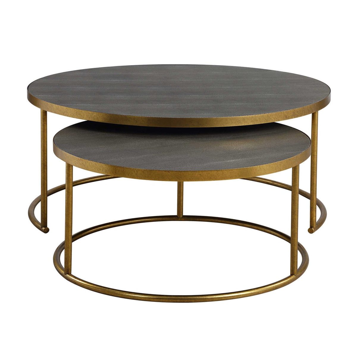Gray Shagreen Nesting Coffee Tables (2) by Uttermost Aragon
