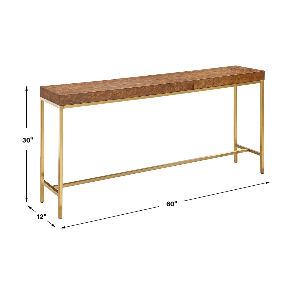 Modern European furniture - Burl Veneer Console Table - www.oroa.com