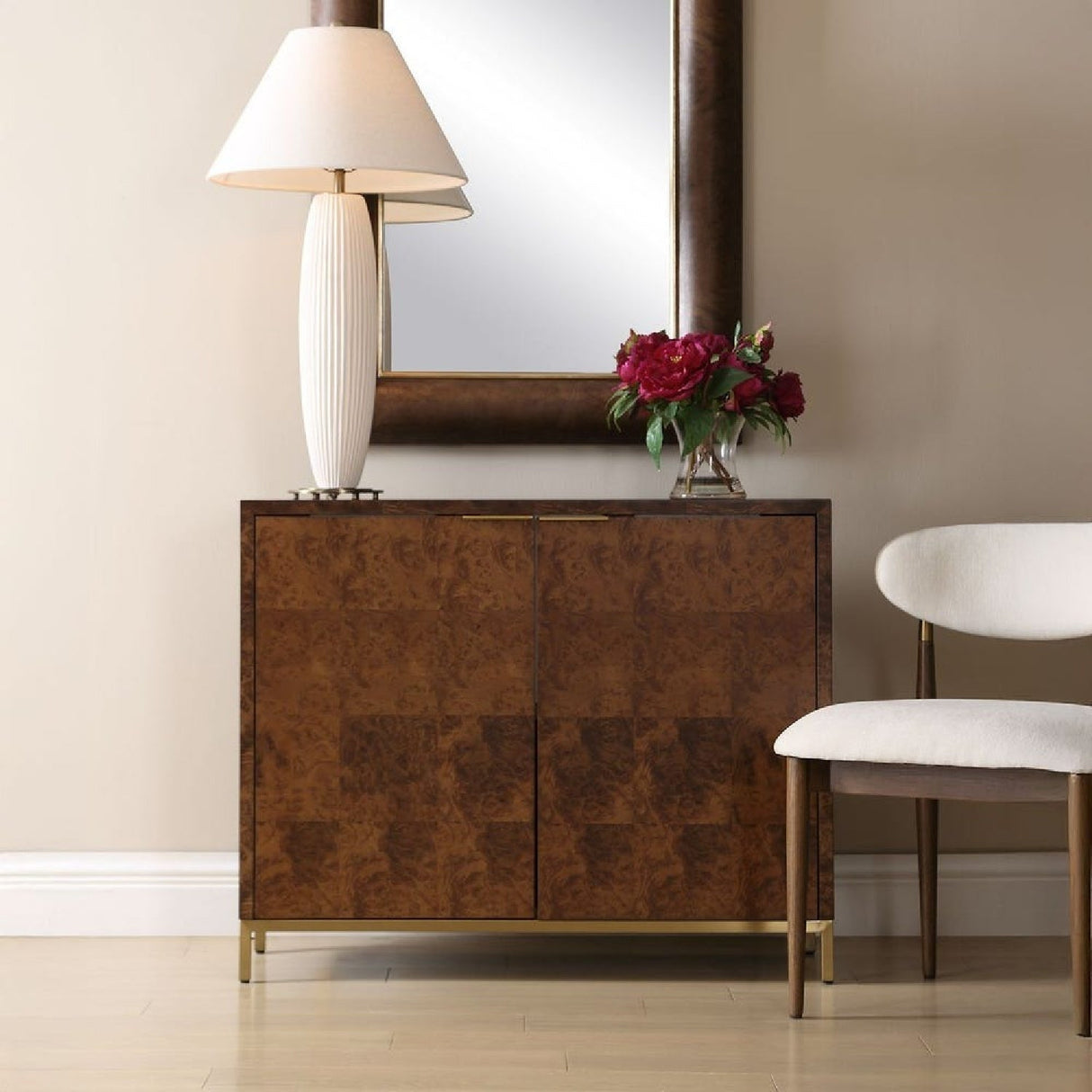 Burl Wood 2-Door Cabinet by Uttermost Jethro, alternate view 2