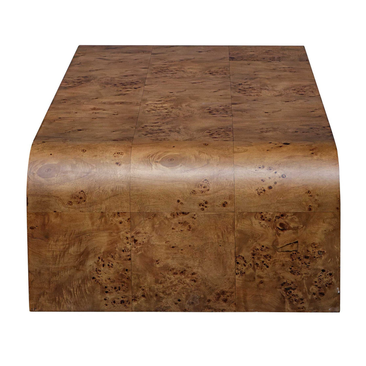 Burl Veneer Curved Coffee Table by Uttermost Carraway, alternate view 4