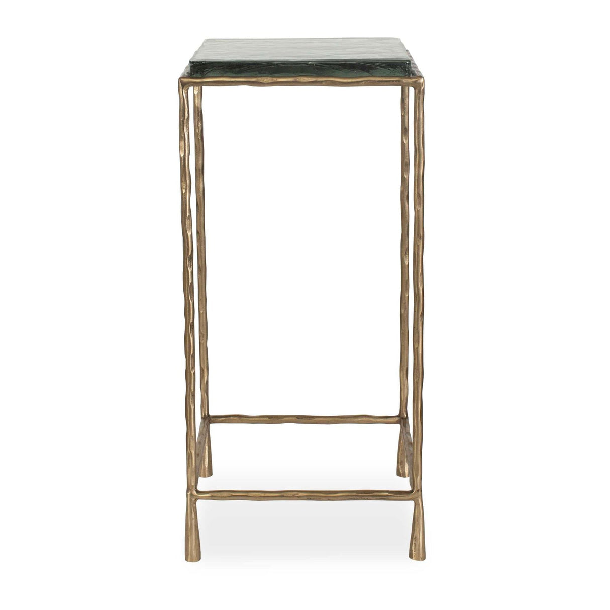 Cast Glass Square Accent Table by Uttermost Ovard