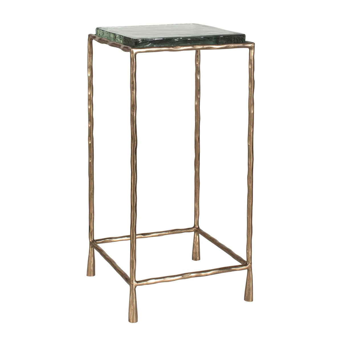 Cast Glass Square Accent Table by Uttermost Ovard, alternate view 3