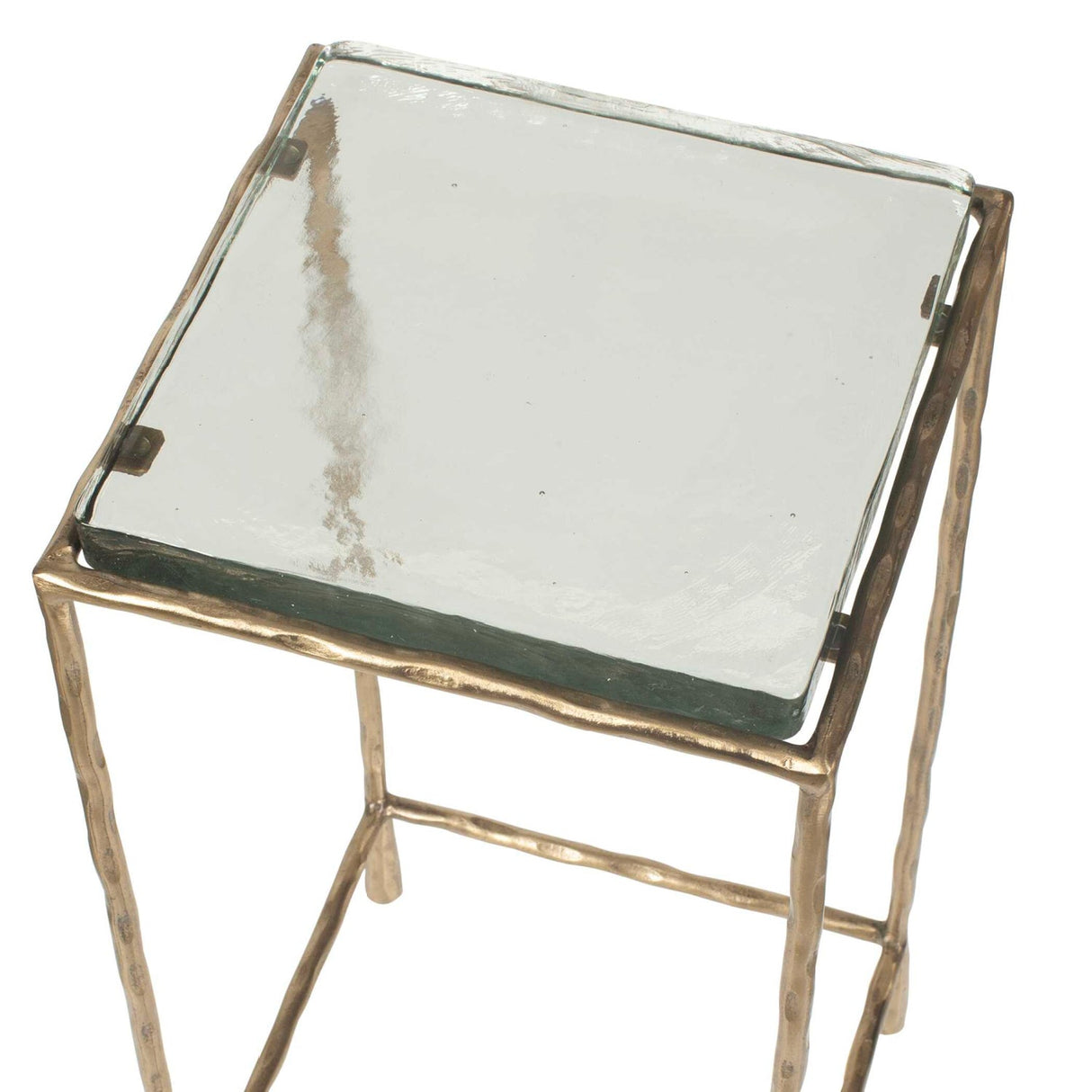 Cast Glass Square Accent Table by Uttermost Ovard, alternate view 4