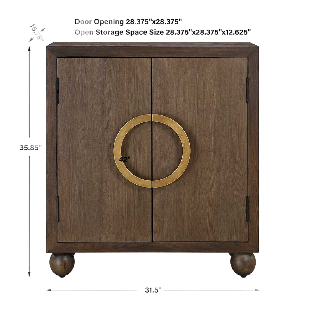 Oak 2-Door Cabinet by Uttermost Mayenne