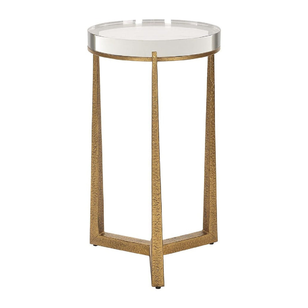 Modern European furniture - Crystal Top Accent Table - www.oroa.com
