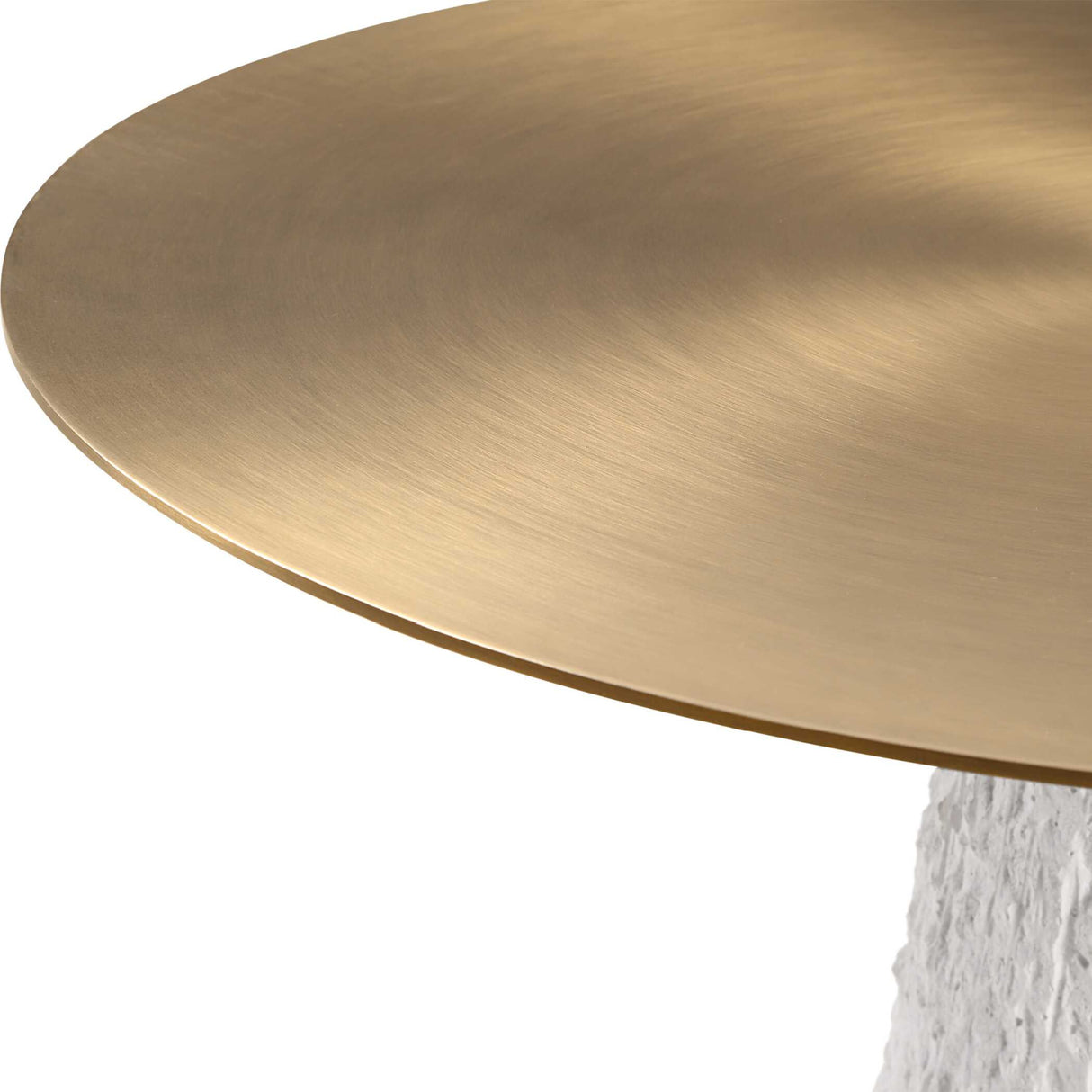 Modern European furniture - White Cast Stone Accent Table - www.oroa.com