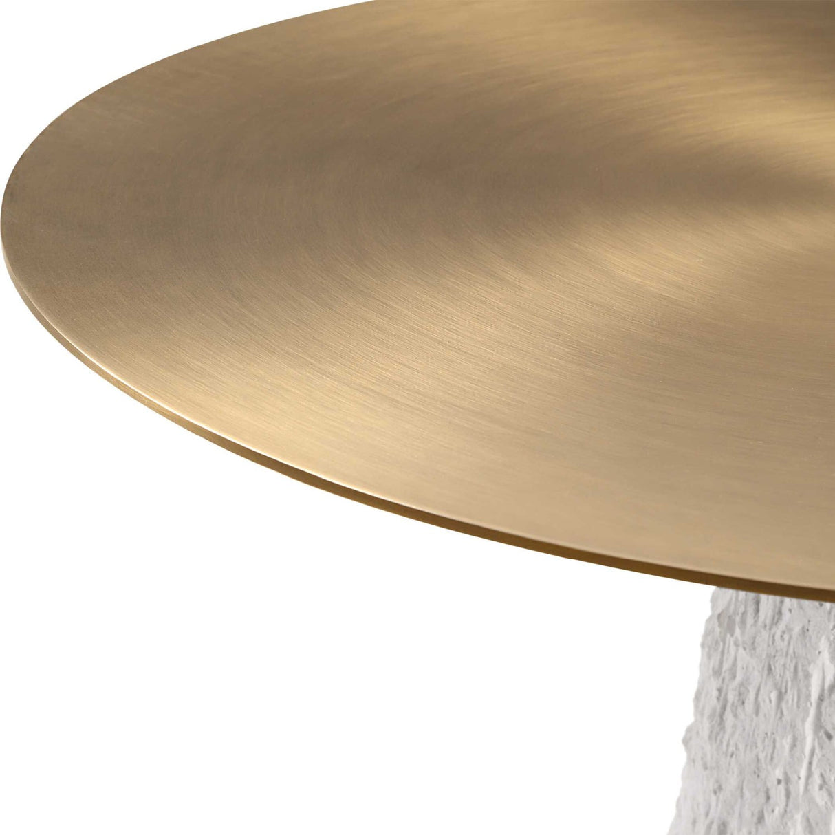 Modern European furniture - White Cast Stone Accent Table - www.oroa.com