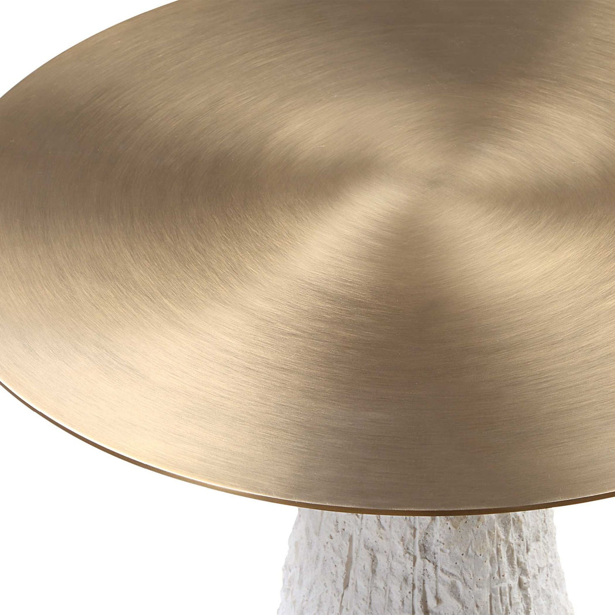 Modern European furniture - White Cast Stone Accent Table - www.oroa.com