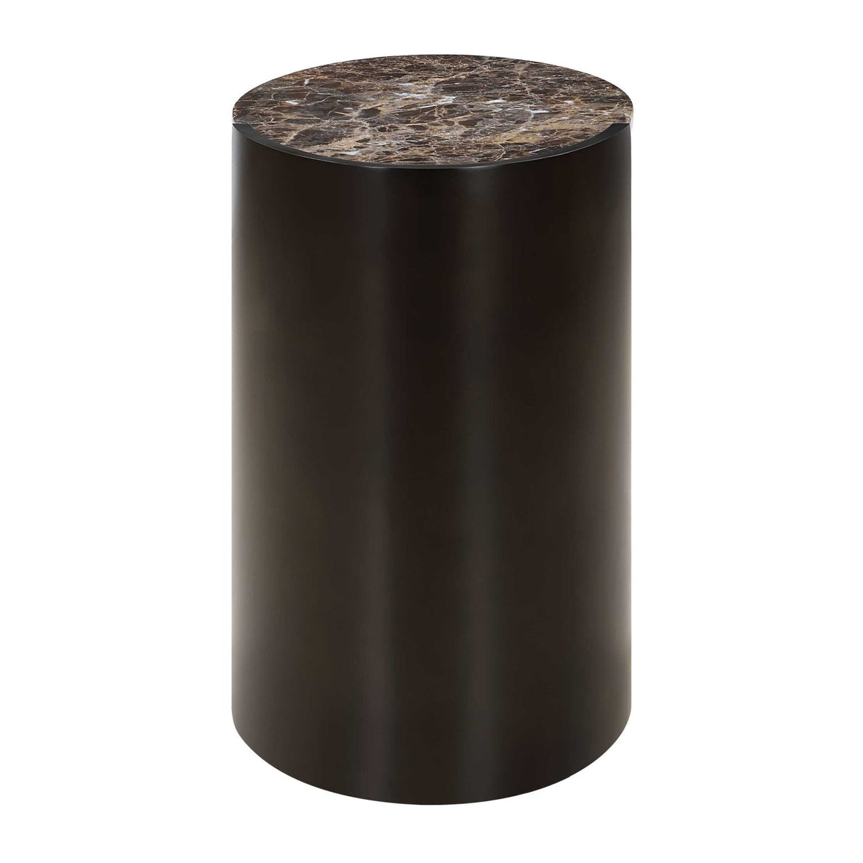 Modern European furniture - Brown Marble Round Sie Table - www.oroa.com