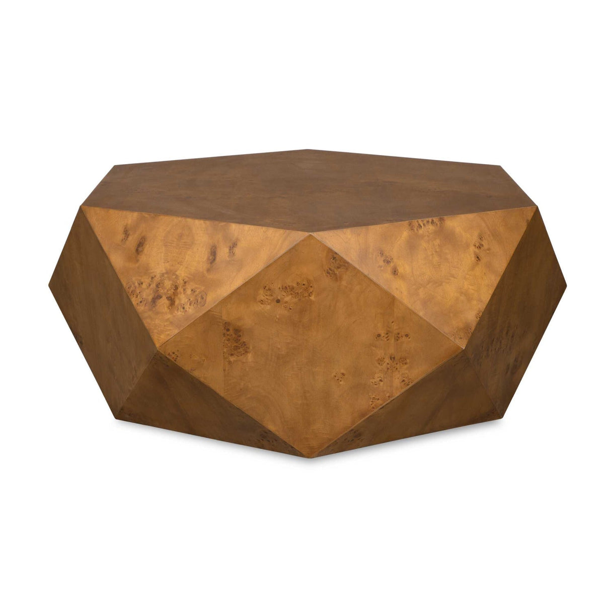 Modern European furniture - Poplar Burl Geometric Coffee Table - www.oroa.com