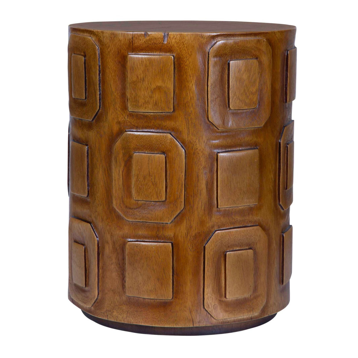 Modern European furniture - Cylindrical Suar Wood Accent Table - www.oroa.com