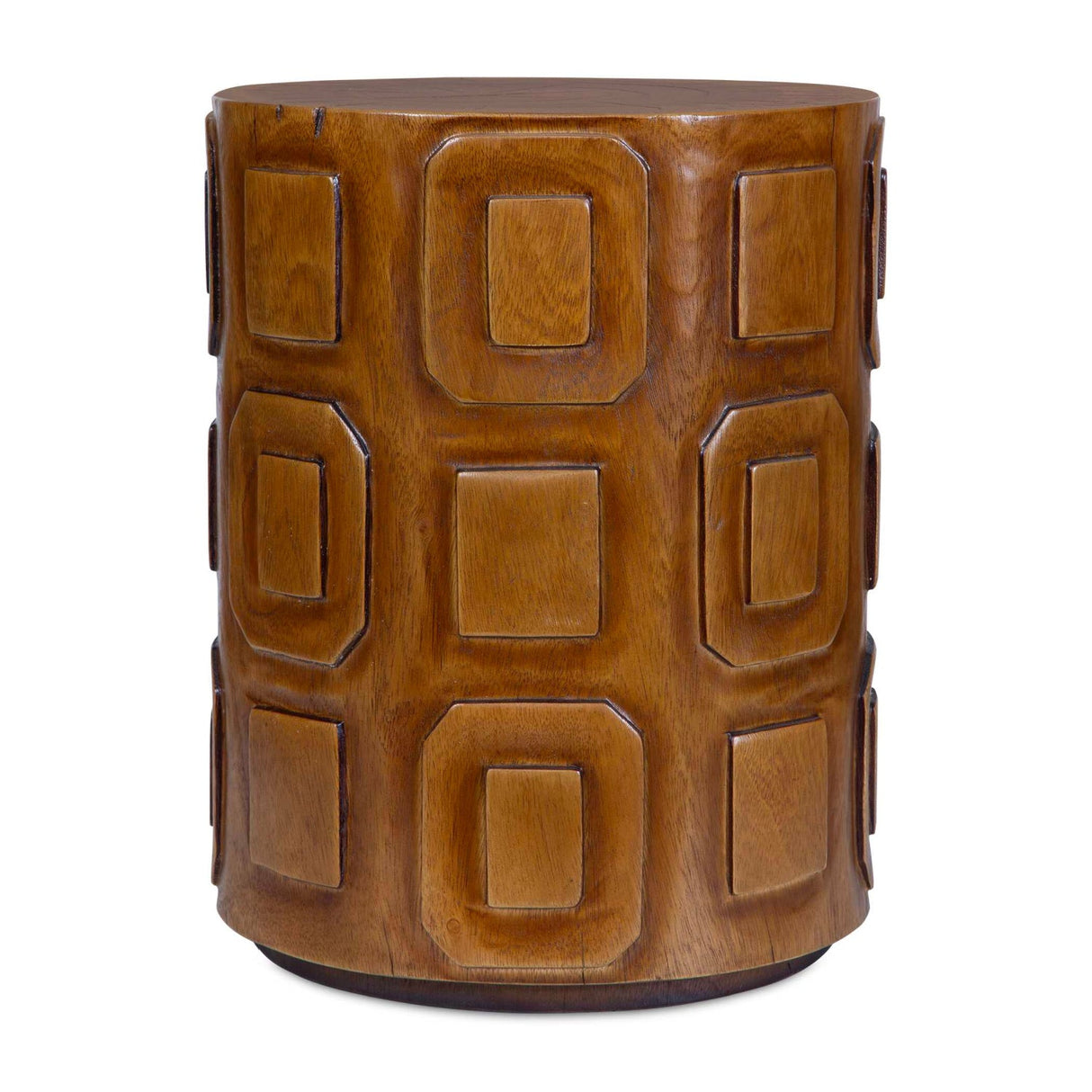 Modern European furniture - Cylindrical Suar Wood Accent Table - www.oroa.com