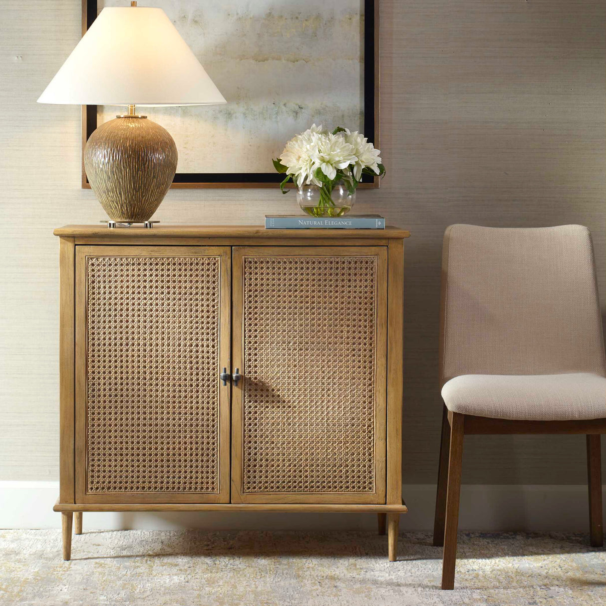 Rattan Cane 2-Door Cabinet | Oroa.com