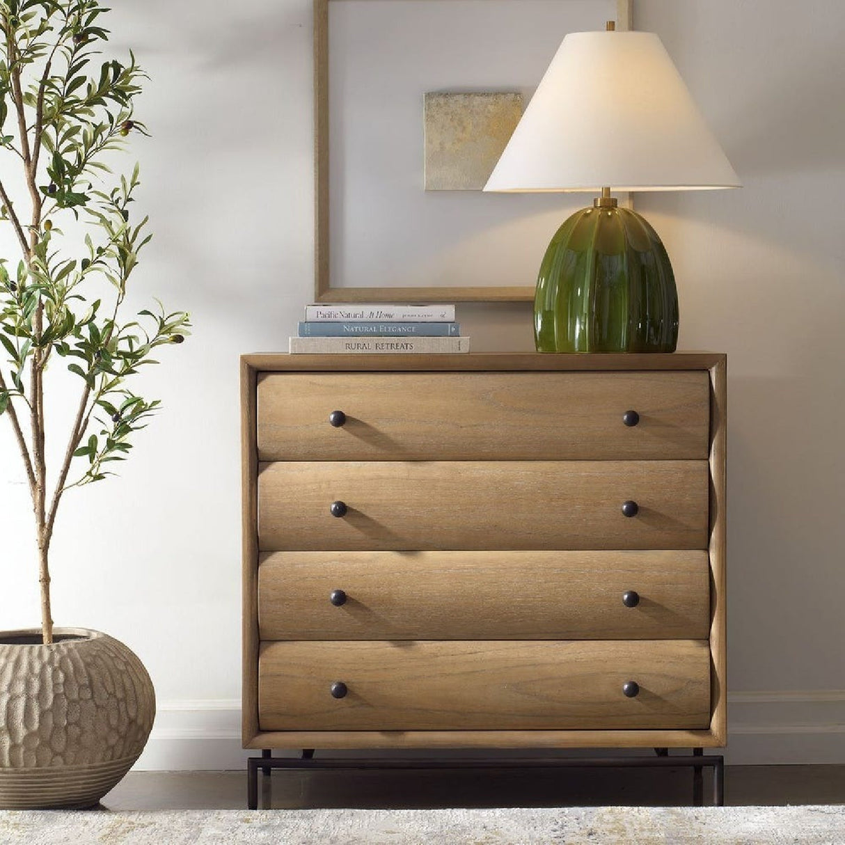 Mindi Wood 4-Drawer Chest by Uttermost Millard, alternate view 2
