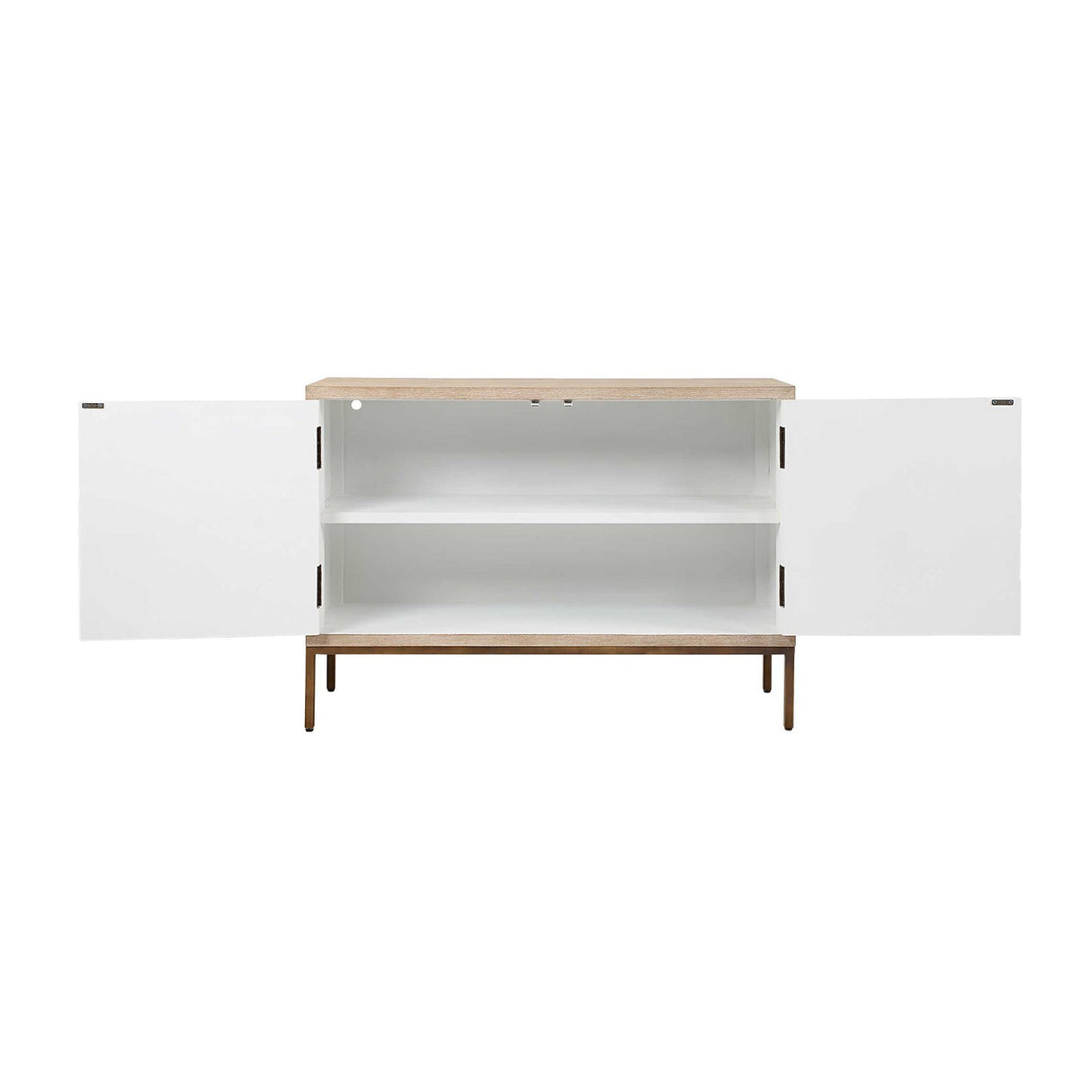 Cream Geometric 2-Door Cabinet by Uttermost Weimar, alternate view 4