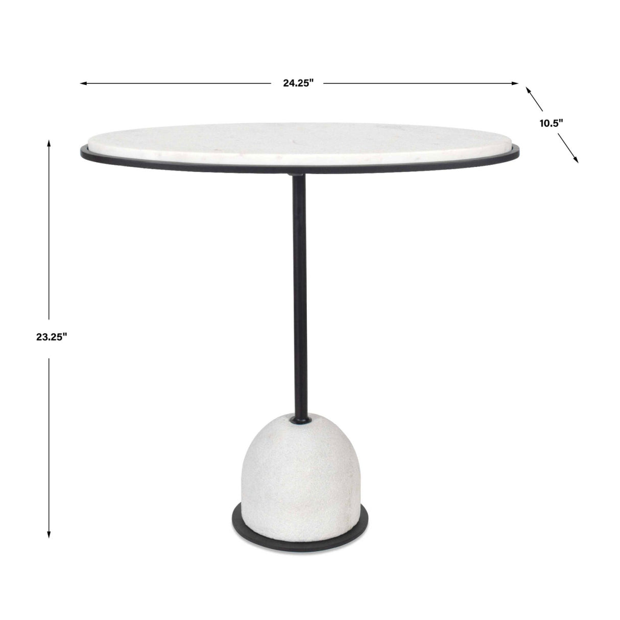 Modern European furniture - White Marble Round Side Table - www.oroa.com