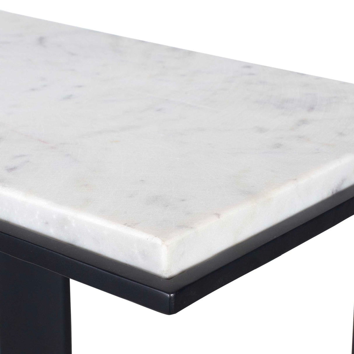 Modern European furniture - White Marble Cantilevered Accent Table - www.oroa.com